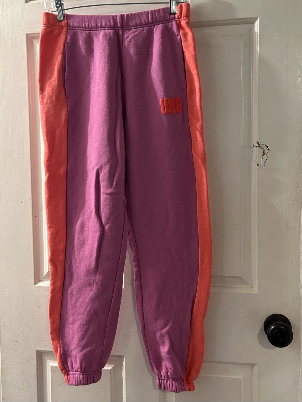 UGG Purple and Coral Colorblock Joggers